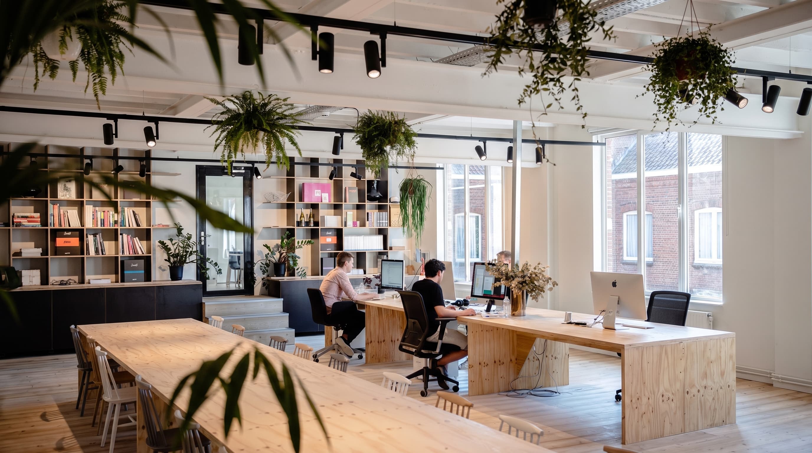 Office workspace where shipping requests are coordinated
